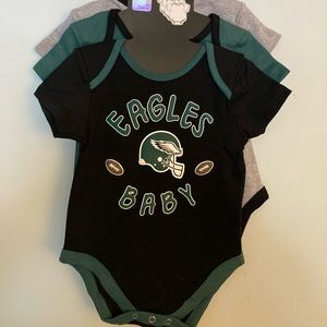 NFL Philadelphia Eagles 3 piece onesie set NWT